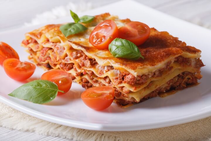 Italian Lasagne is one of the traditional Italian food dishes.