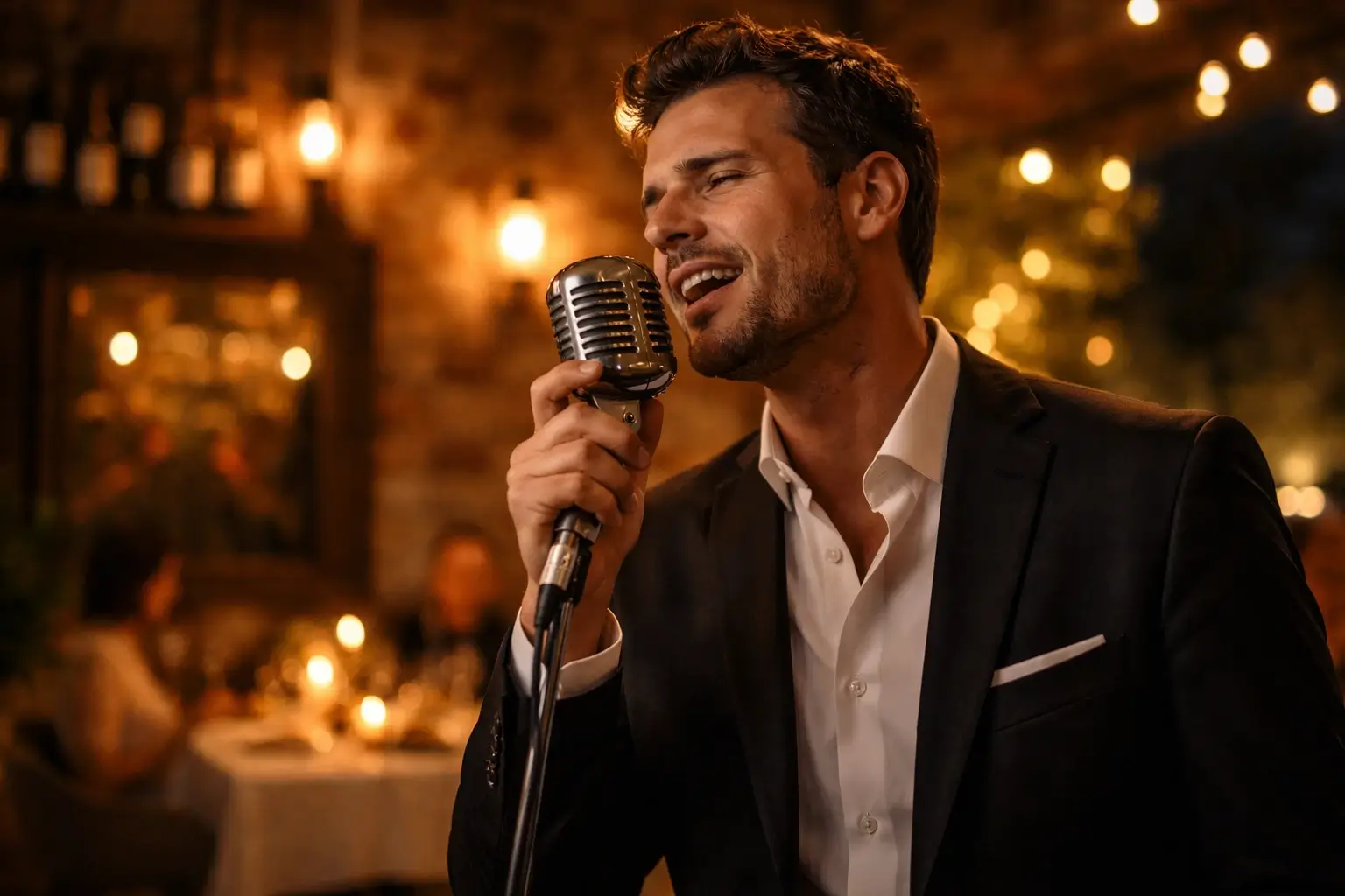 Upscale Italian dinner with live music at Blu Ristorante