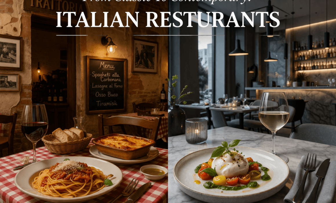 Italian cuisine presentation - Classic and contemporary styles